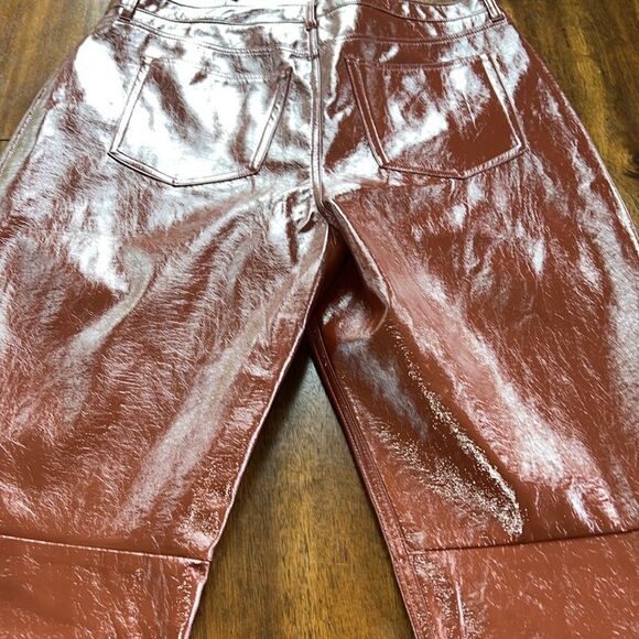 Abercrombie and fitch women’s vegan leather ultra high rise pant 34/18R NWT - Picture 5 of 12